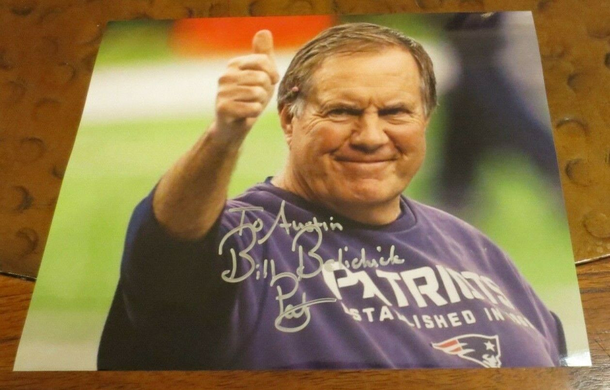 Bill Belichick coach New England Patriots signed autographed photo \