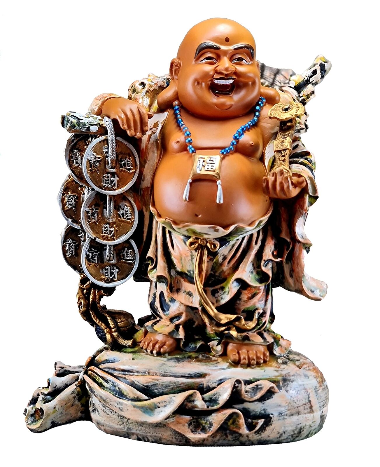 eSplanade Resin Laughing Buddha Statue Feng Shui Figurine Showpiece Home