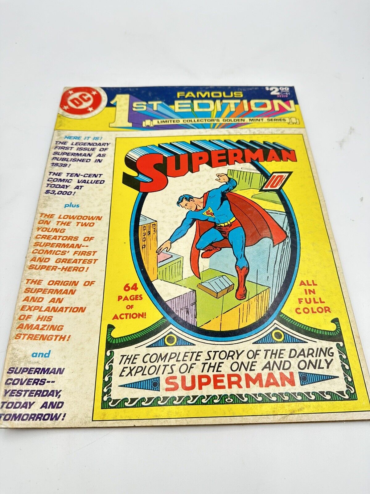 DC Famous 1st Edition Superman C-61 1979 G/VG Treasury Size, Limited Collector's