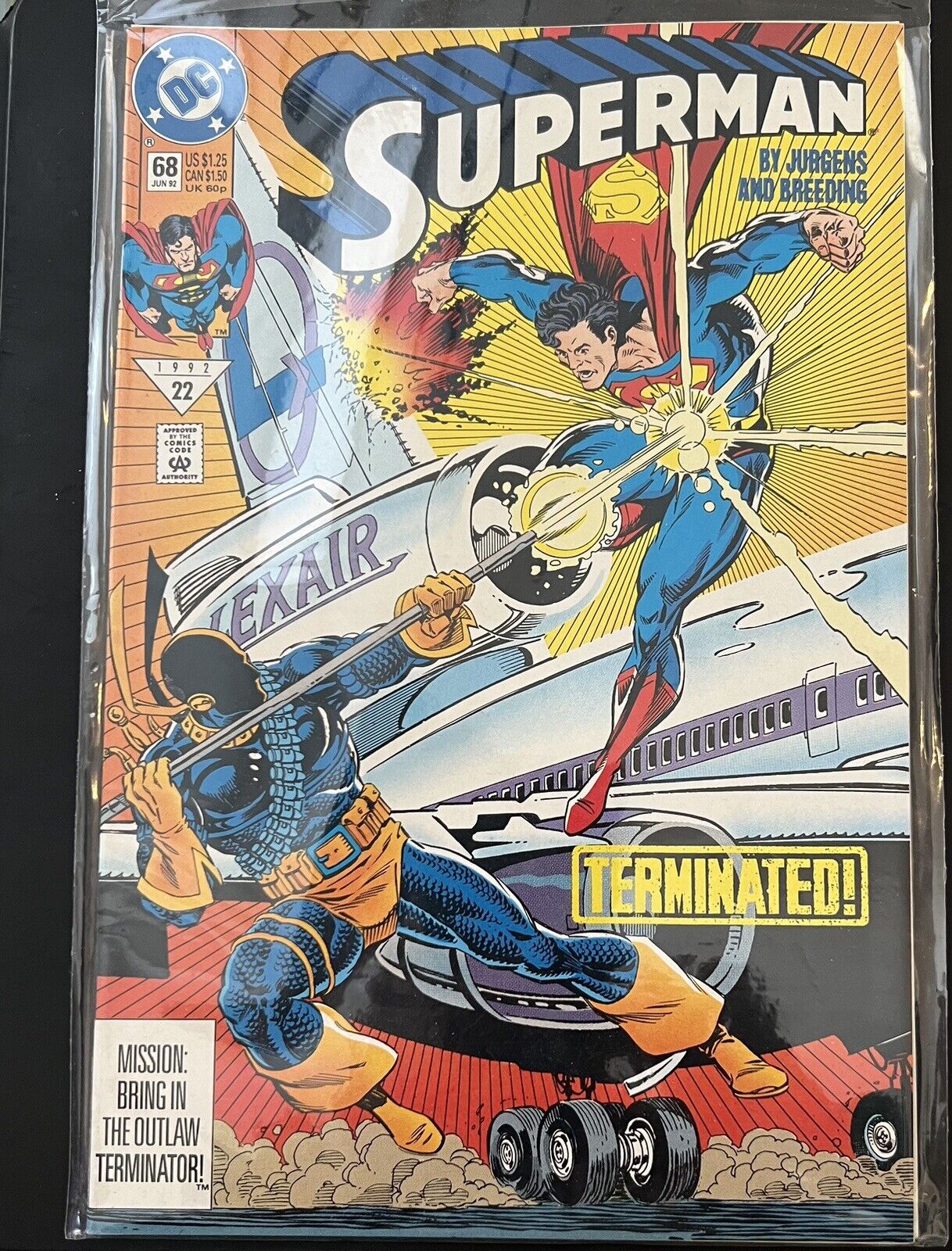 SUPERMAN #68 (DC 1992) HIGH GRADE ft DEATHSTROKE \