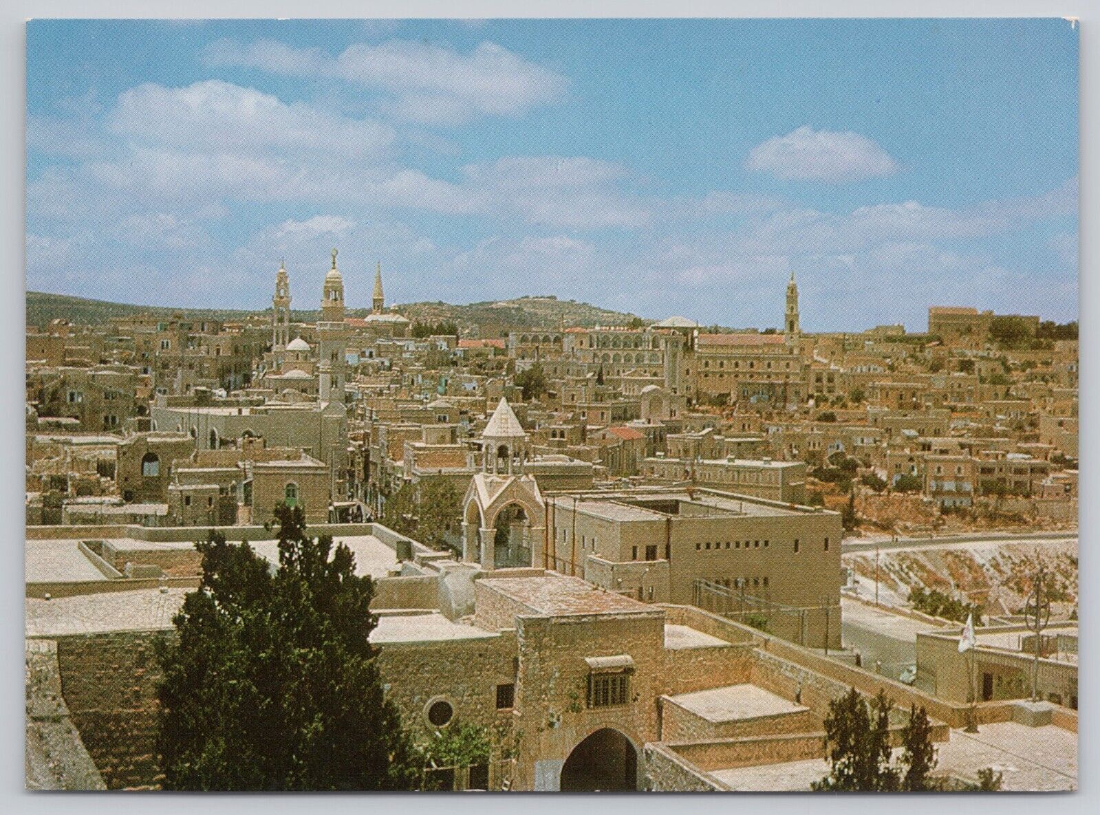 Bethlehem Israel, Panoramic View of the City, Vintage Postcard