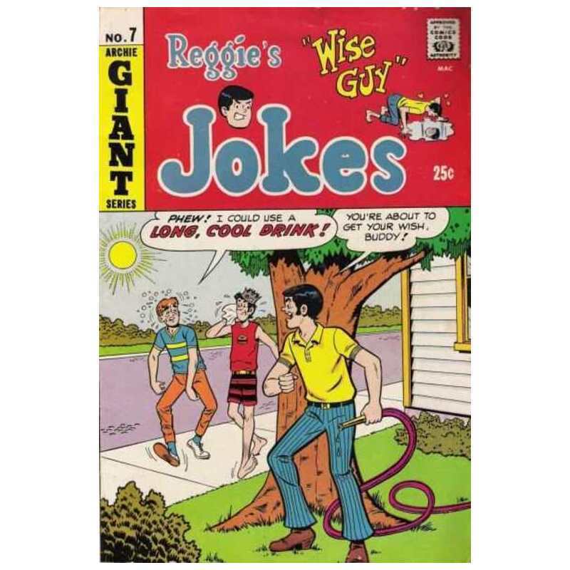 Reggie's Wise Guy Jokes #7 Archie comics Fine+ Full description below [u^