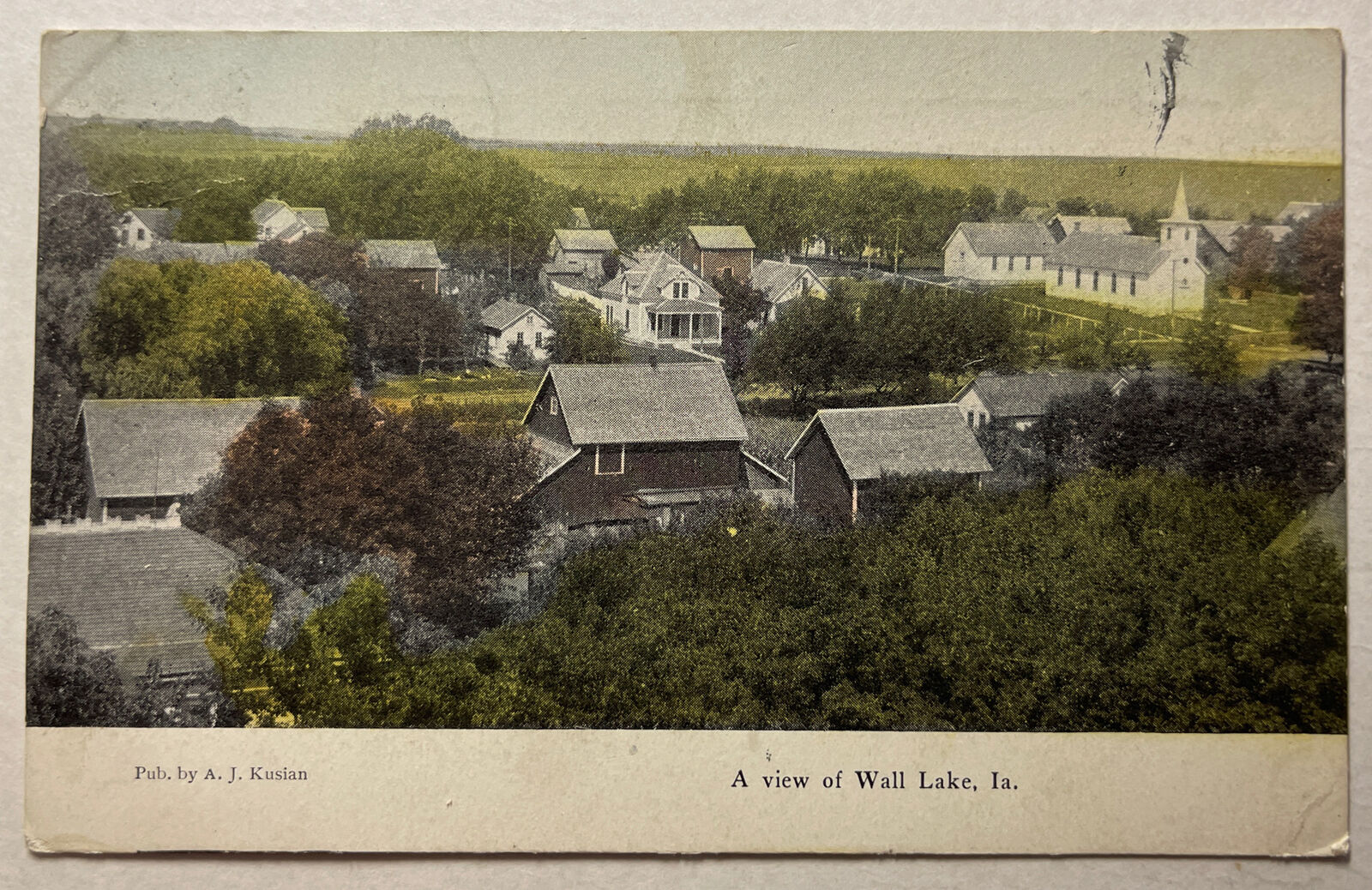 A View of Wall Lake Iowa printed 1909