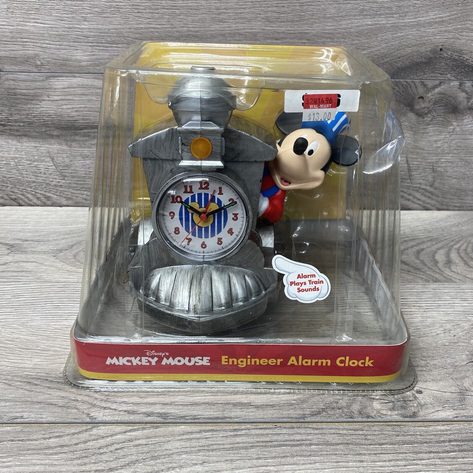 Vintage Mickey Mouse Engineer Alarm Clock Train Conductor *NEW IN PACKAGE*