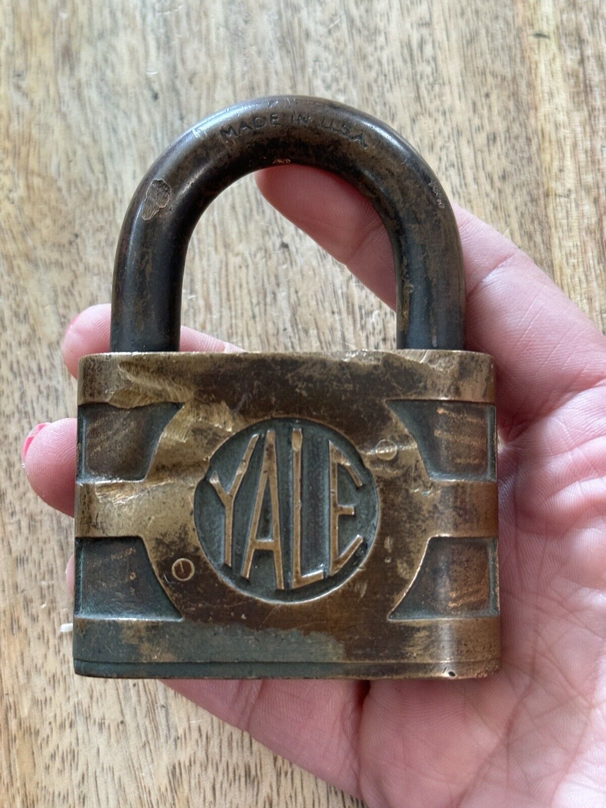 Vintage Antique Yale Padlock No Key Lock