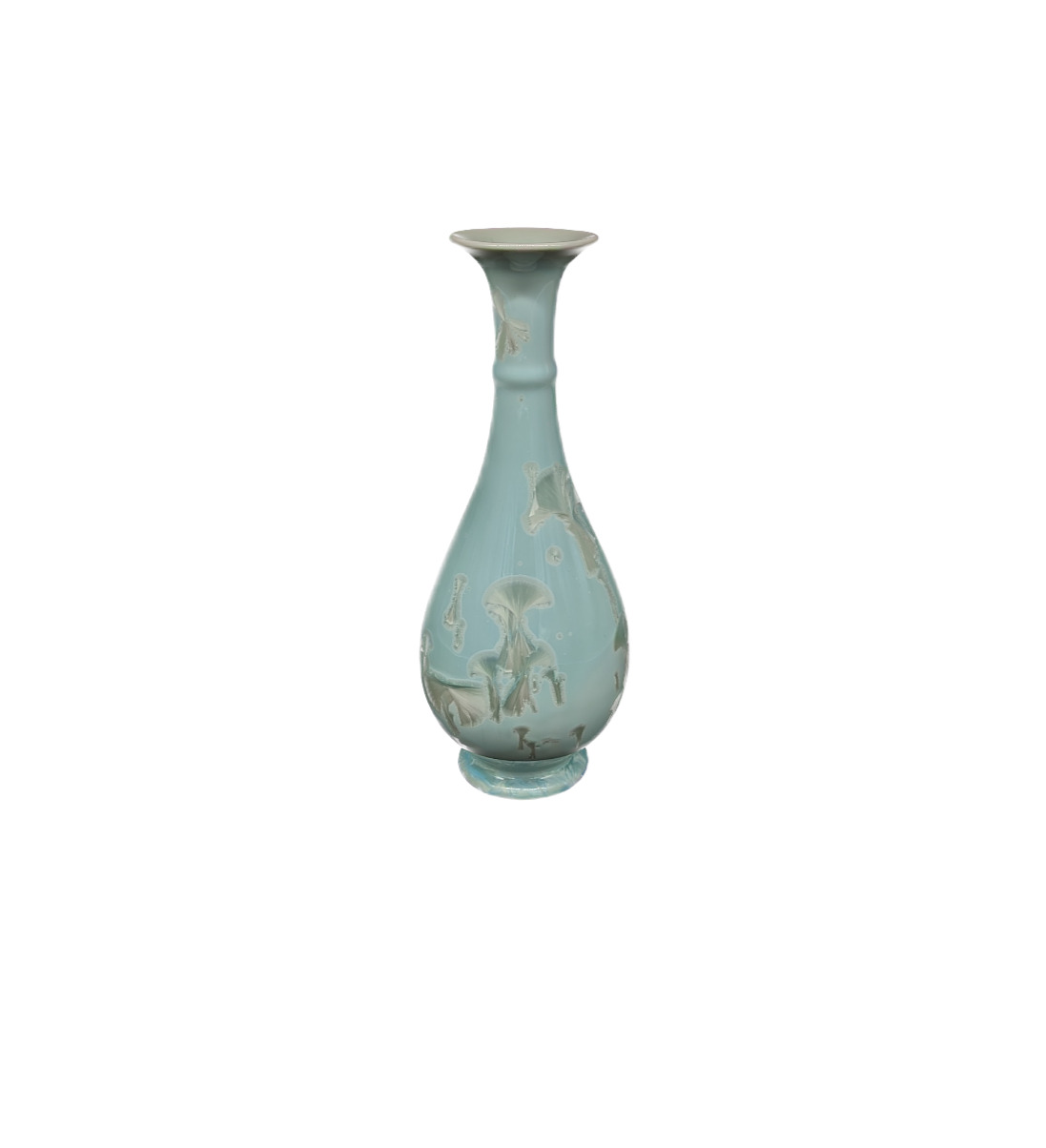 Chinese Blue Crystalline Glazed Porcelain Vase