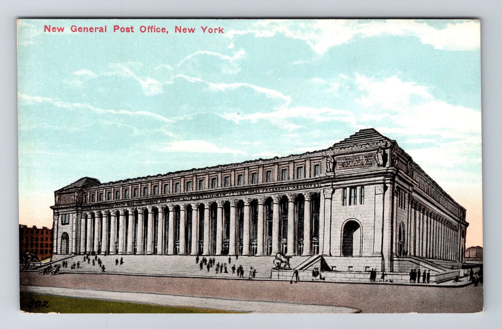 New York City, New General Post Office, Antique Vintage Card Souvenir Postcard