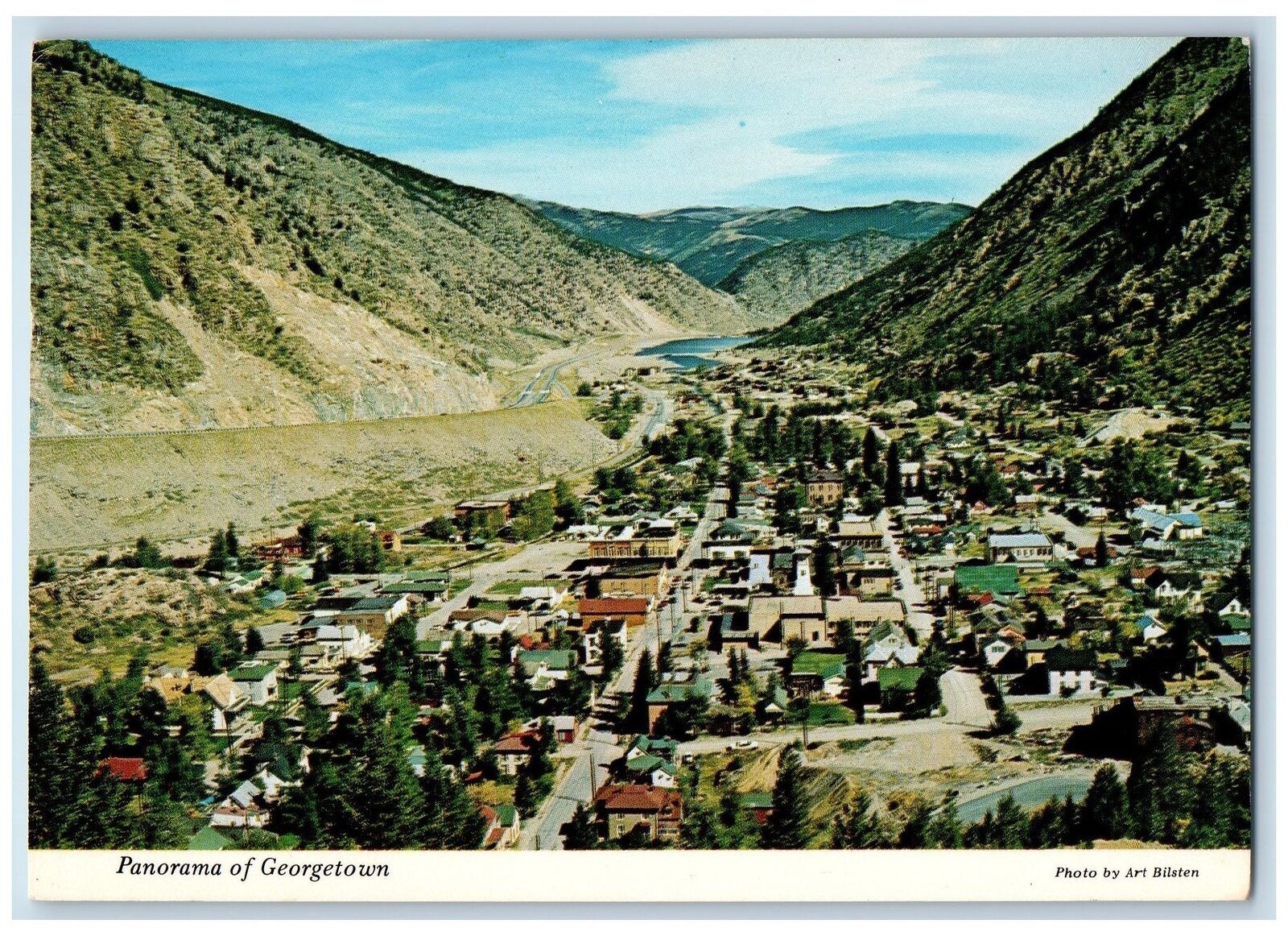 c1960s  Panorama Of Georgetown From Guanella Pass Colorado CO Unposted Postcard
