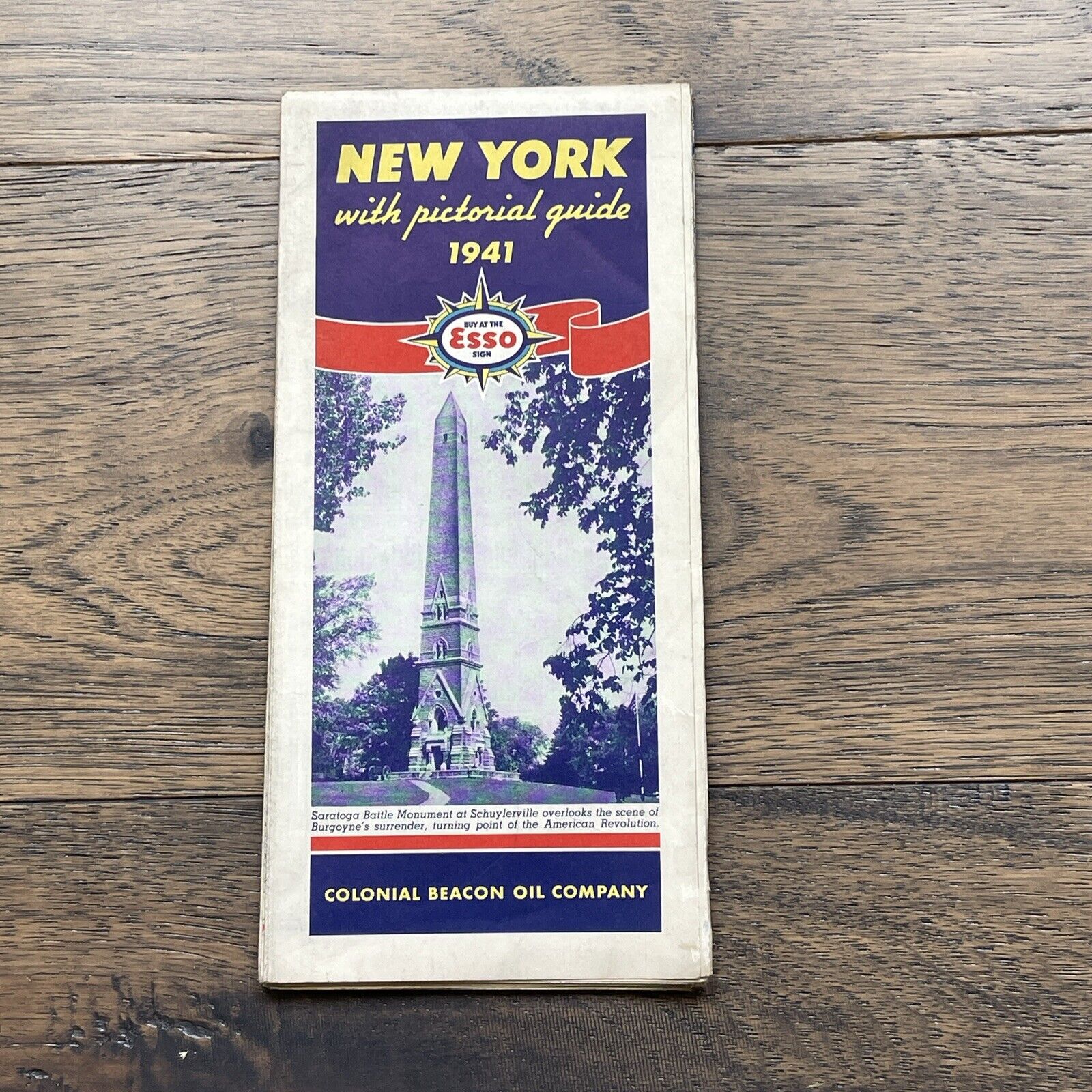 Vintage 1941 ESSO Standard Oil Co. Road Map and Pictorial Guide NEW YORK