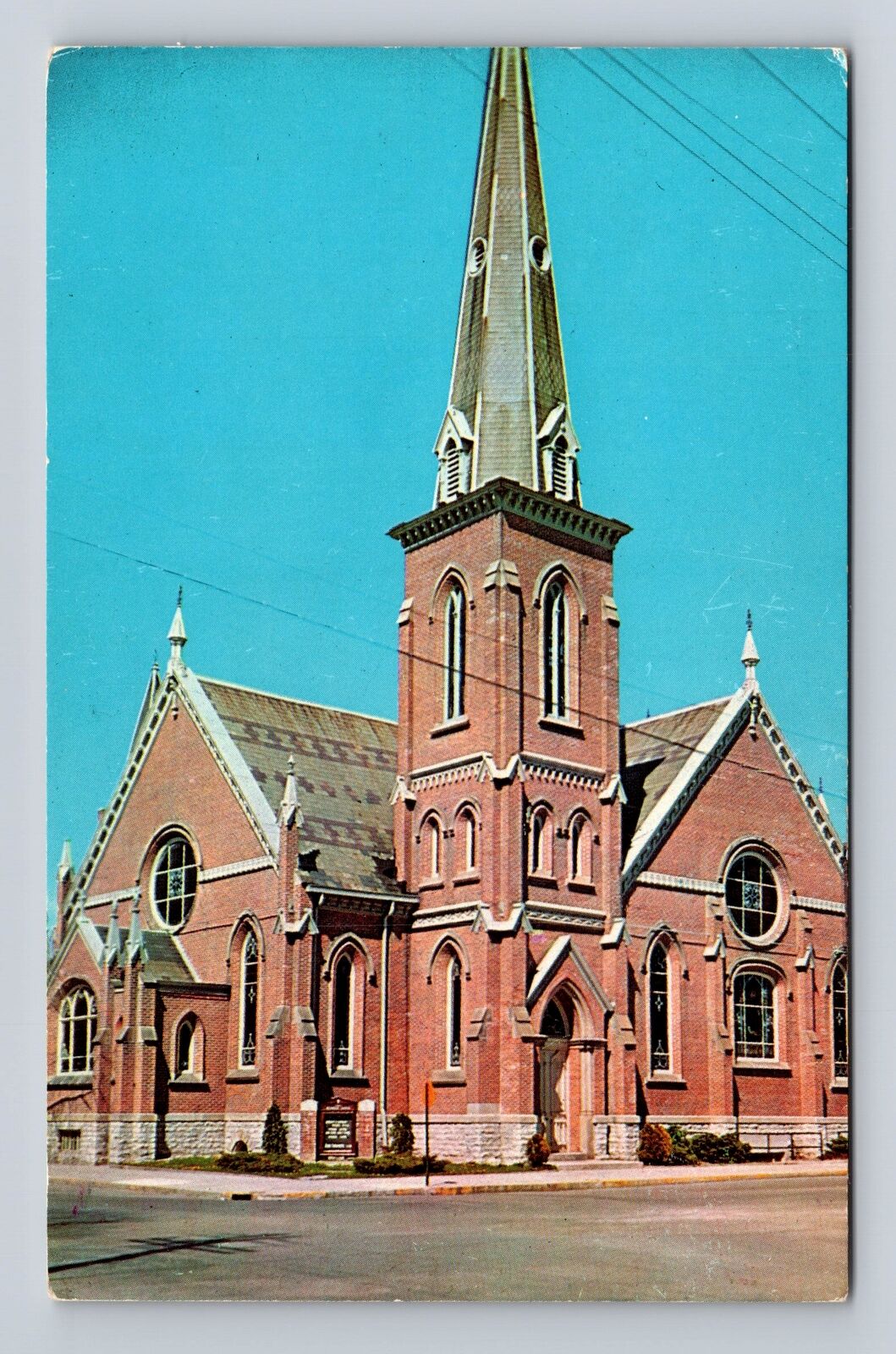 Van Wert OH-Ohio, Historical 1878 First Methodist Church, Vintage Postcard