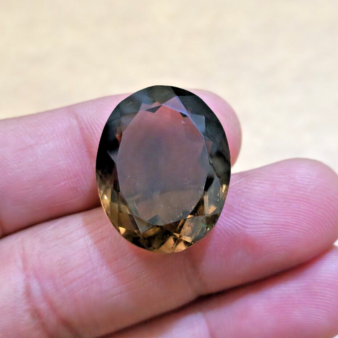 Natural Smoky Quartz Faceted Oval Shape 39.25 Crt Loose Gemstone For Jewelry