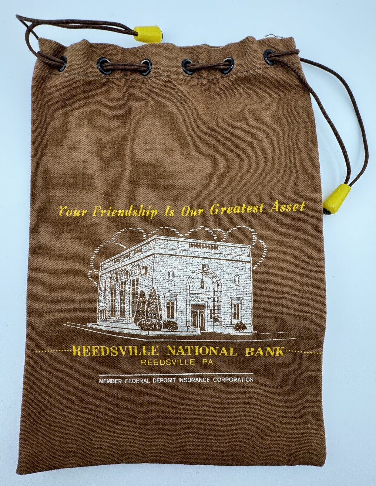 Vintage Bank Bag Reedsville National Bank PA Pennsylvania