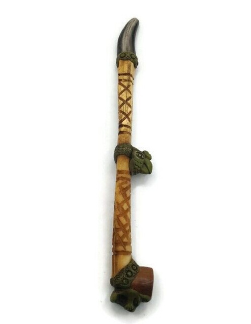 Hand Carved Shaman's Pipe Amazon Rainforest