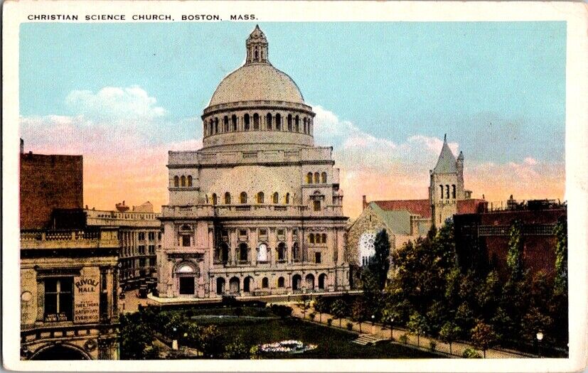 Vintage Postcard Christain Science Church Boston MA Massachusetts          G-270