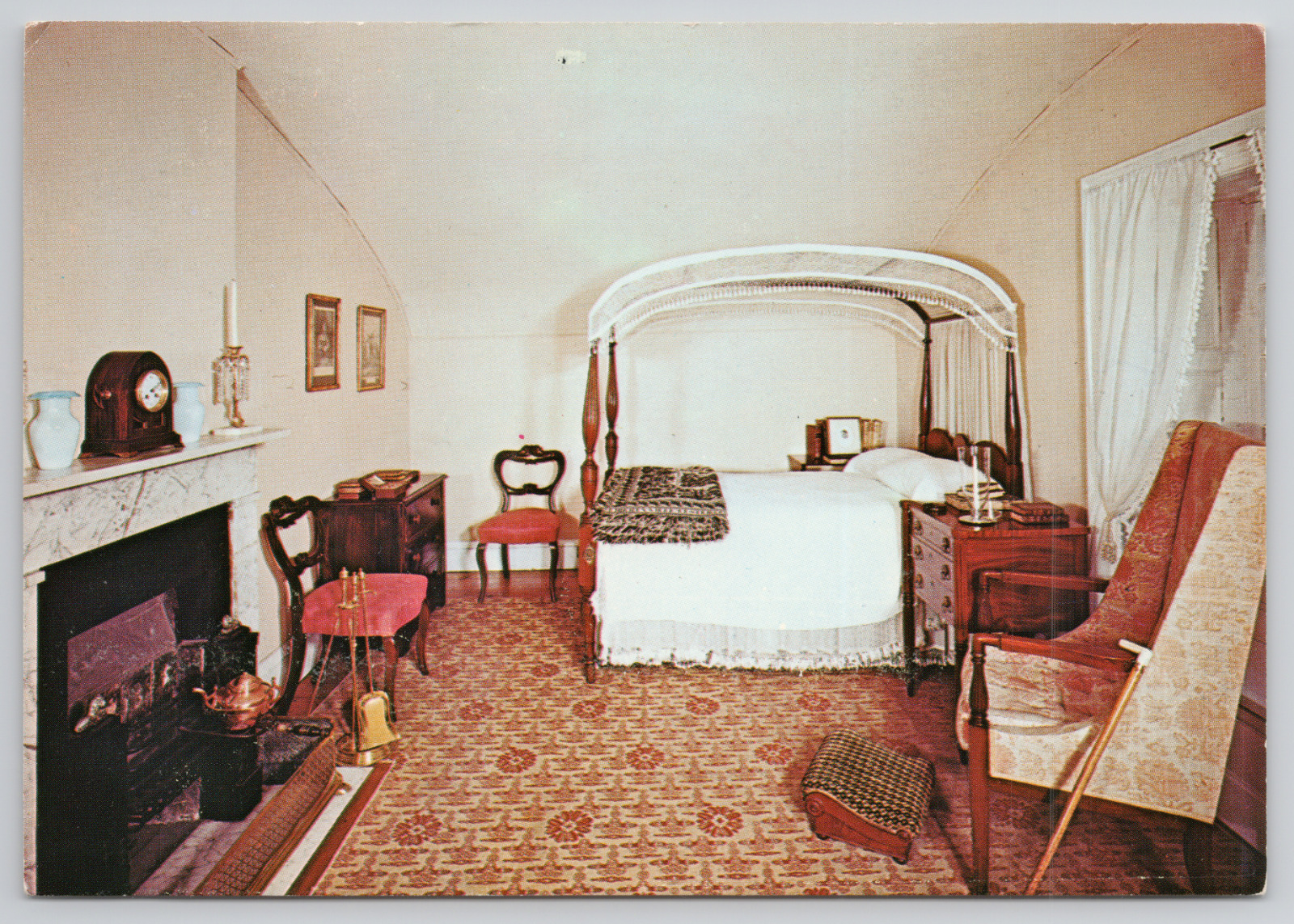 Tarrytown New York Washington Irving Bedroom Continental Chrome Vintage Postcard
