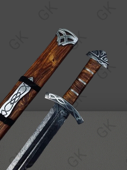 Northman sword hand forged Medieval battle ready Viking sword handmade scabbard