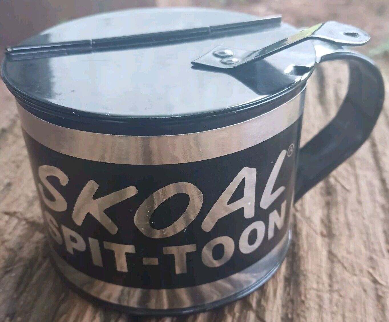 Vintage Skoal Black Metal Spit-Toon 