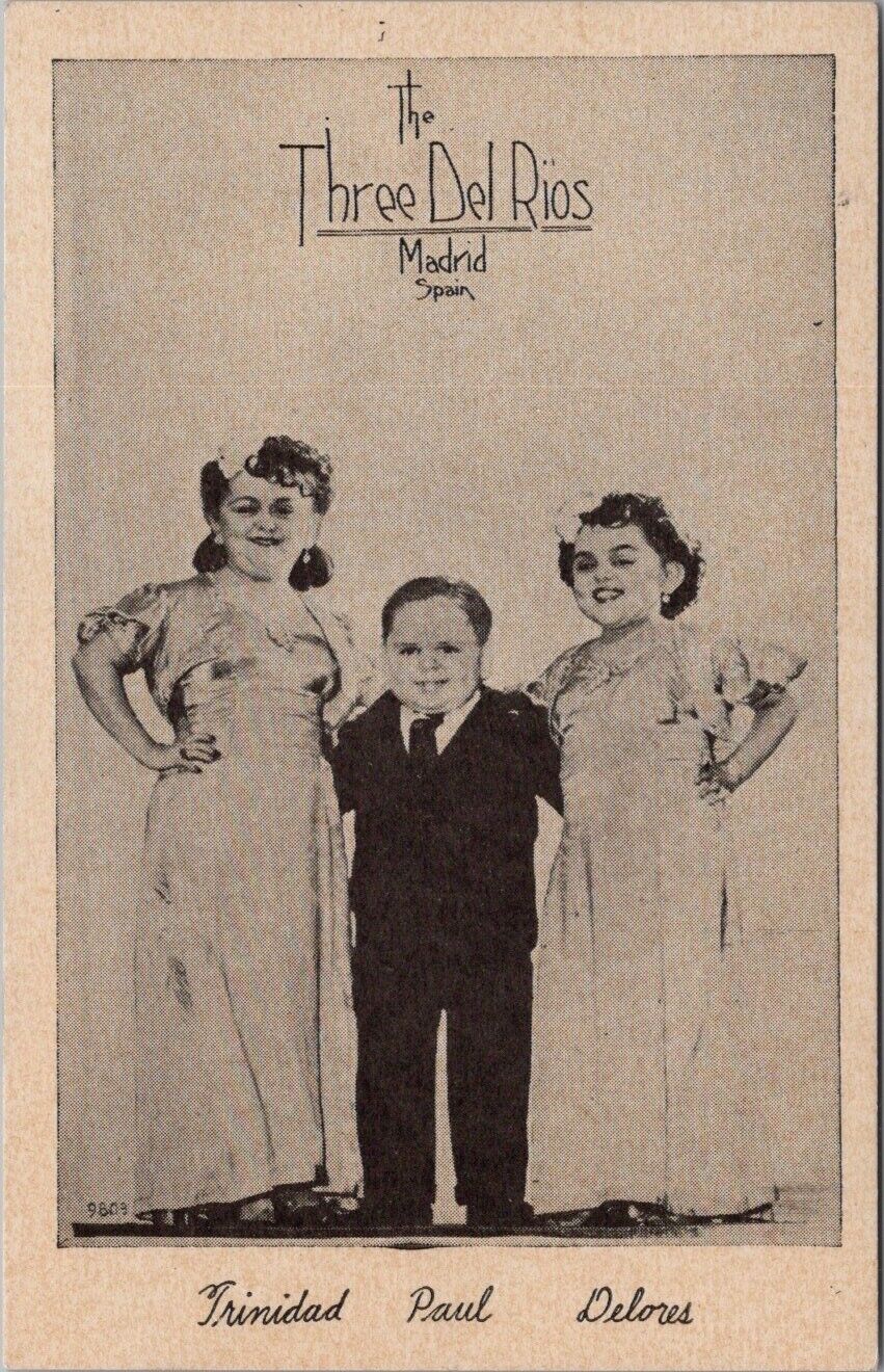 Vintage 1930s Vaudeville Midget Postcard 