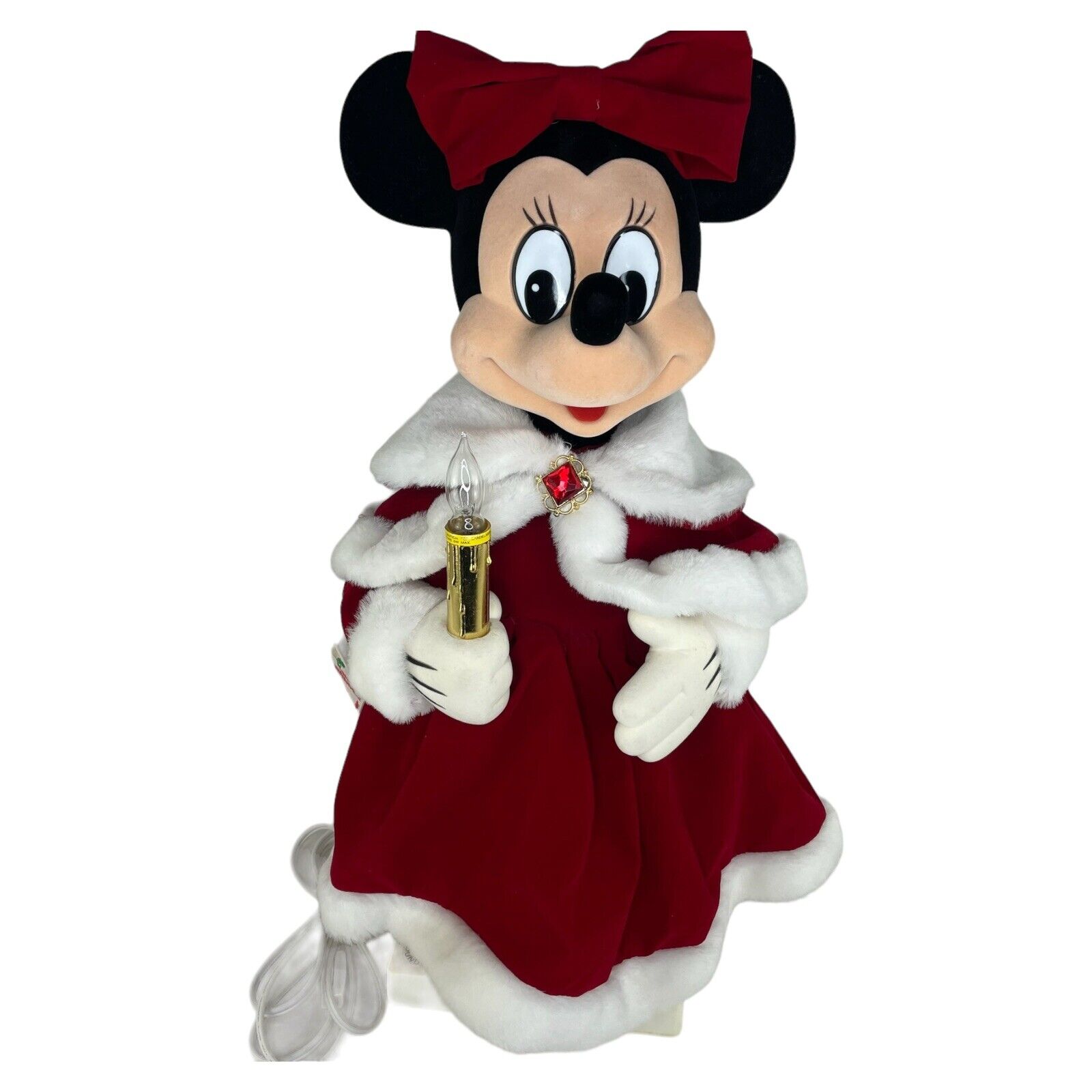 Vtg Disney Minnie Mouse Animated Figure Santa’s Workshop Christmas 22\