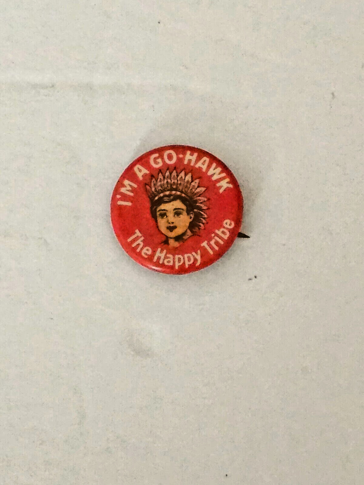 Emilie Blackmore Stapp Vtg 1914 I'm A Go Hawk The Happy Tribe Indian Graphic Pin