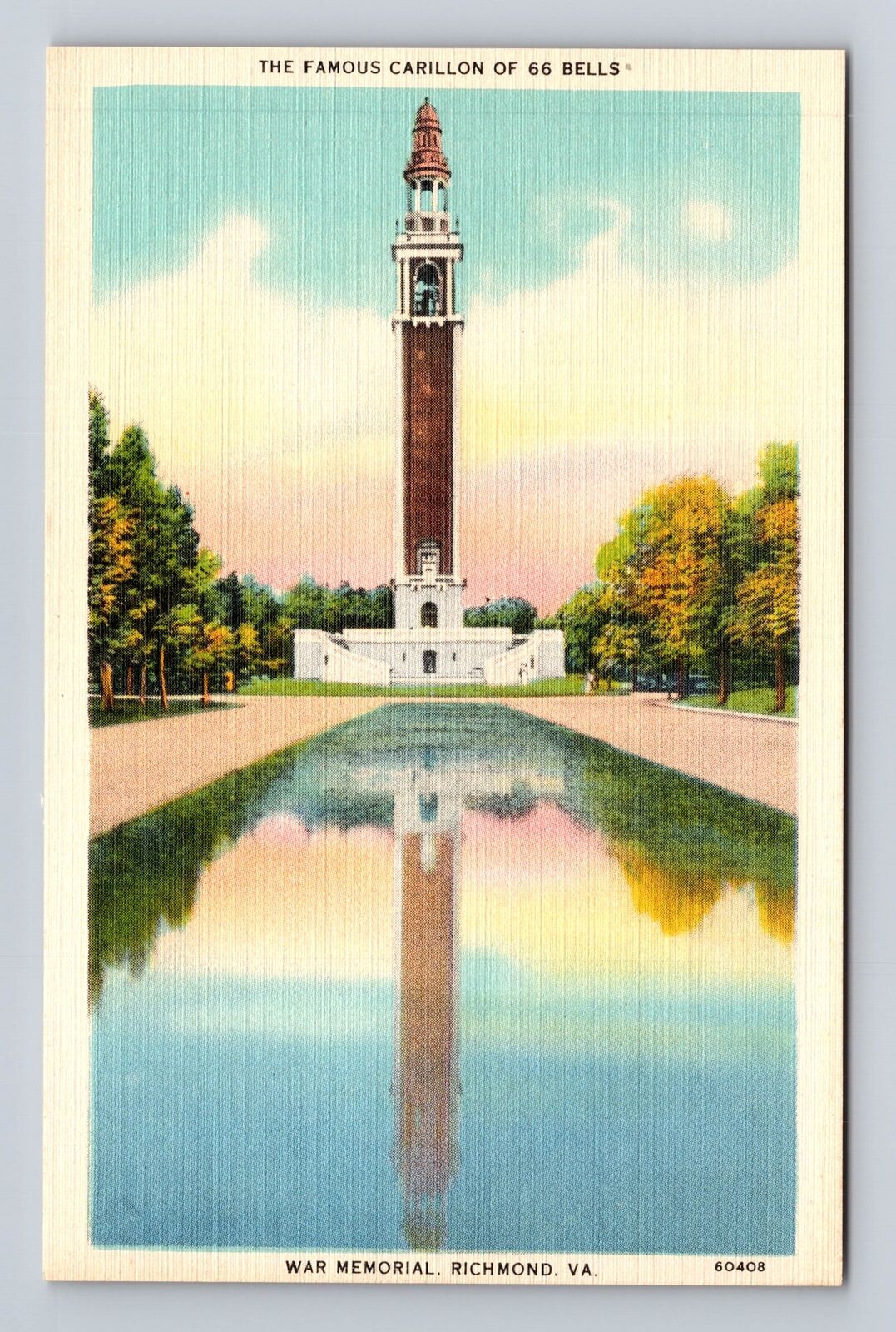 Richmond VA-Virginia, War Memorial, Antique, Vintage Souvenir Postcard