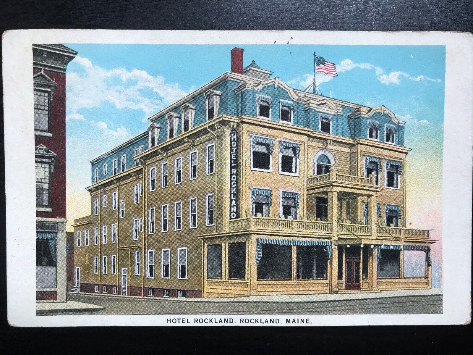 Vintage Postcard 1927 Hotel Rockland Rockland Maine