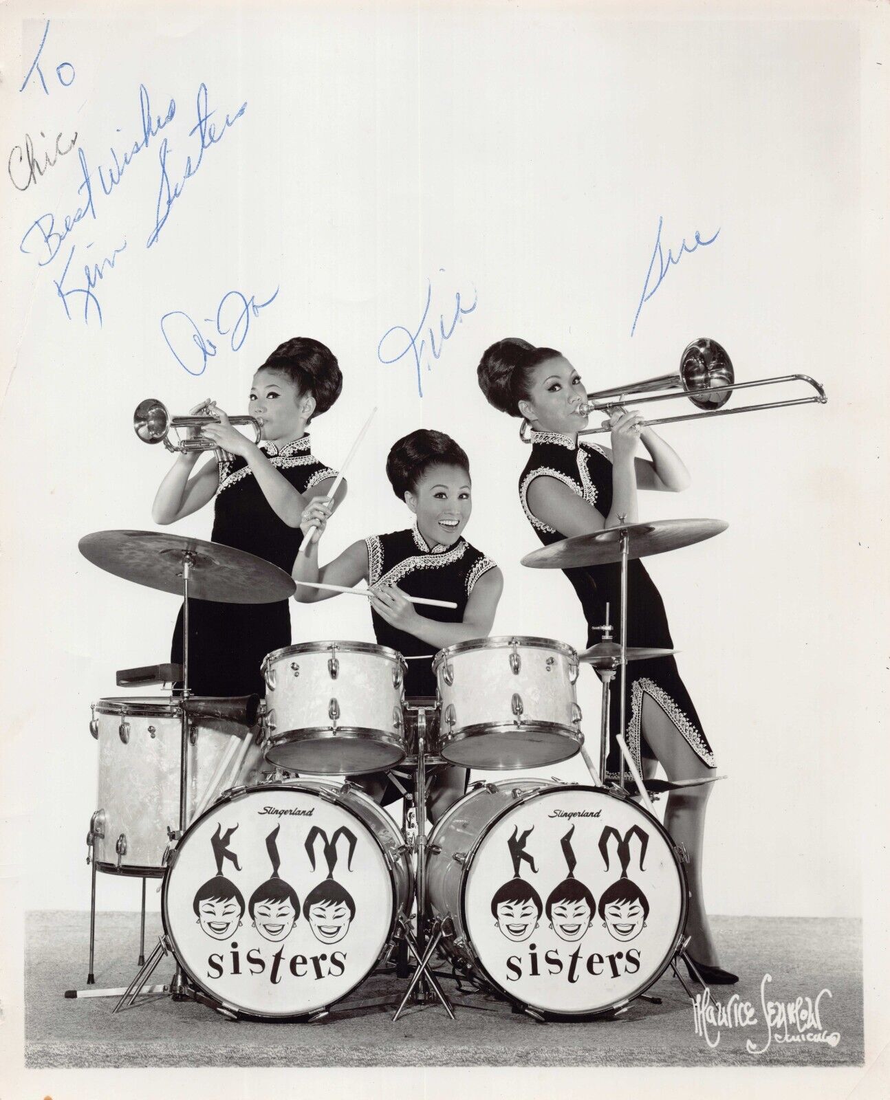Kim Sisters Johnny Carson Alumni 1953-1975 1st South Korean Group 8x10 Photo Pic