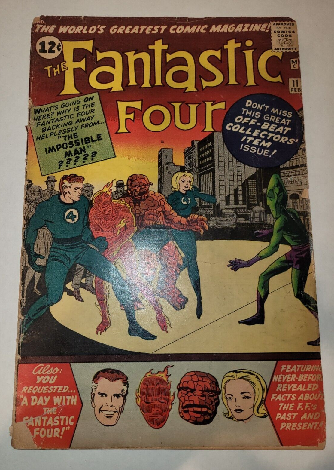 Fantastic Four #11--1962--Marvel--1st Appearance of Impossible Man GREAT PRICE