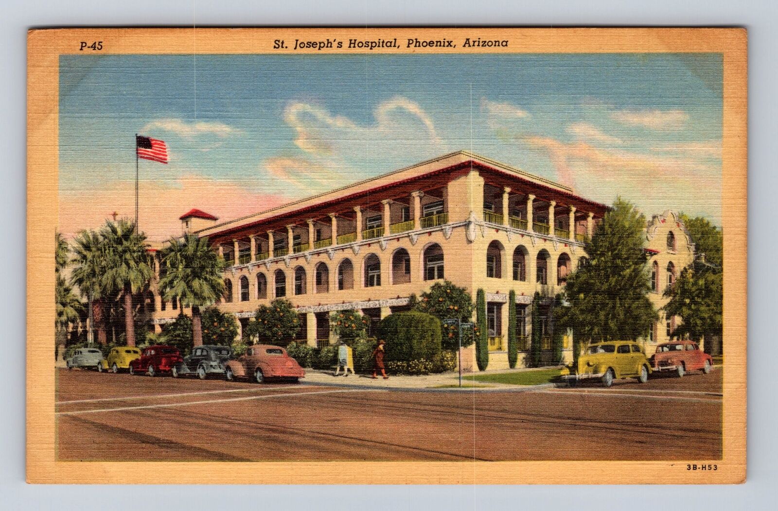 Phoenix AZ-Arizona, St Joseph\'s Hospital, Antique, Vintage Souvenir Postcard