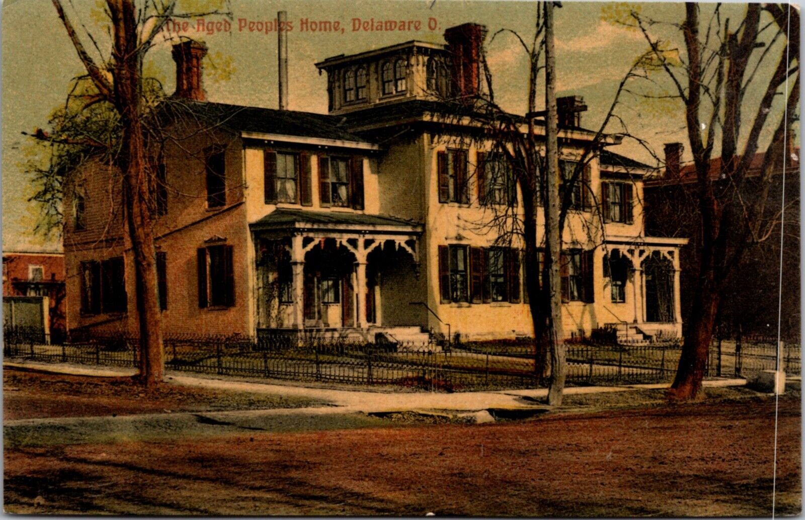 Postcard The Aged Peoples Home in Delaware, Ohio