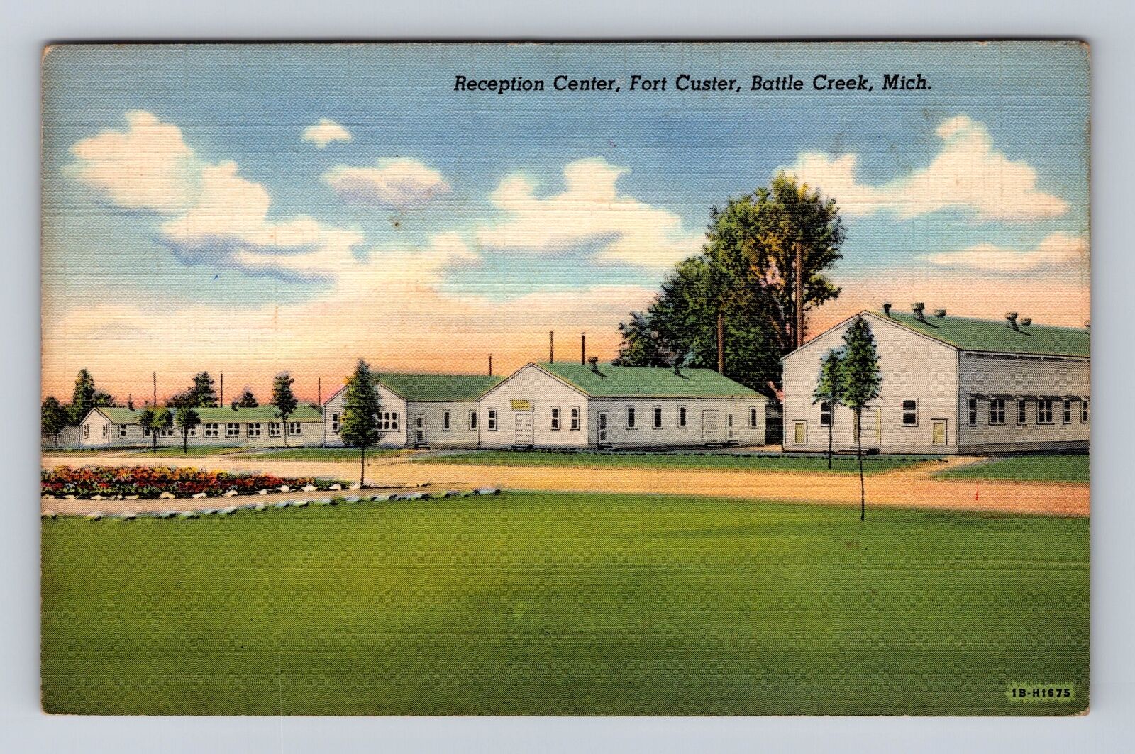 Battle Creek MI-Michigan, Fort Custer Reception Center, Vintage Postcard