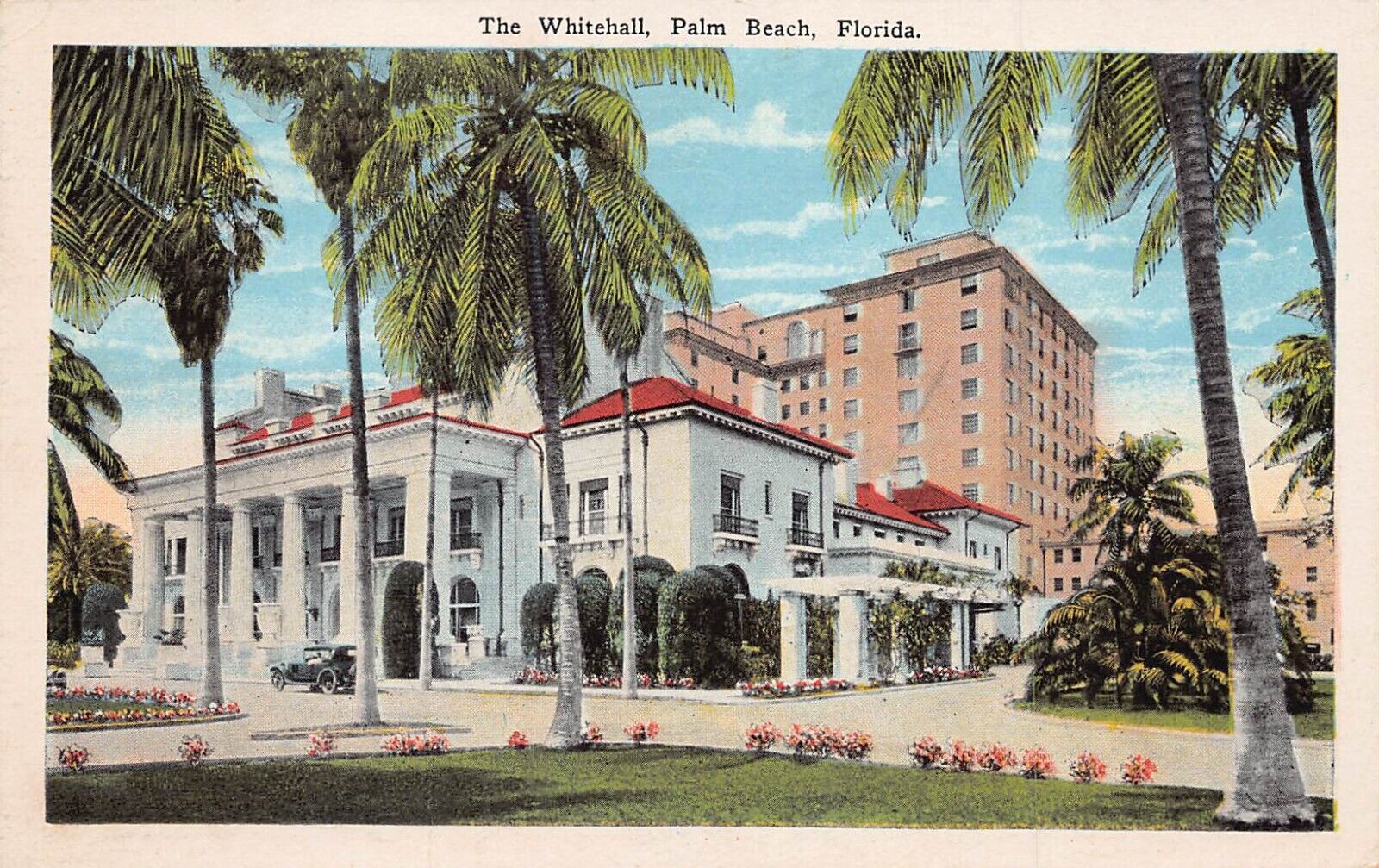 Palm Beach Florida Flagler Museum Mansion Estate Whitehall Hotel Vtg Postcard C4