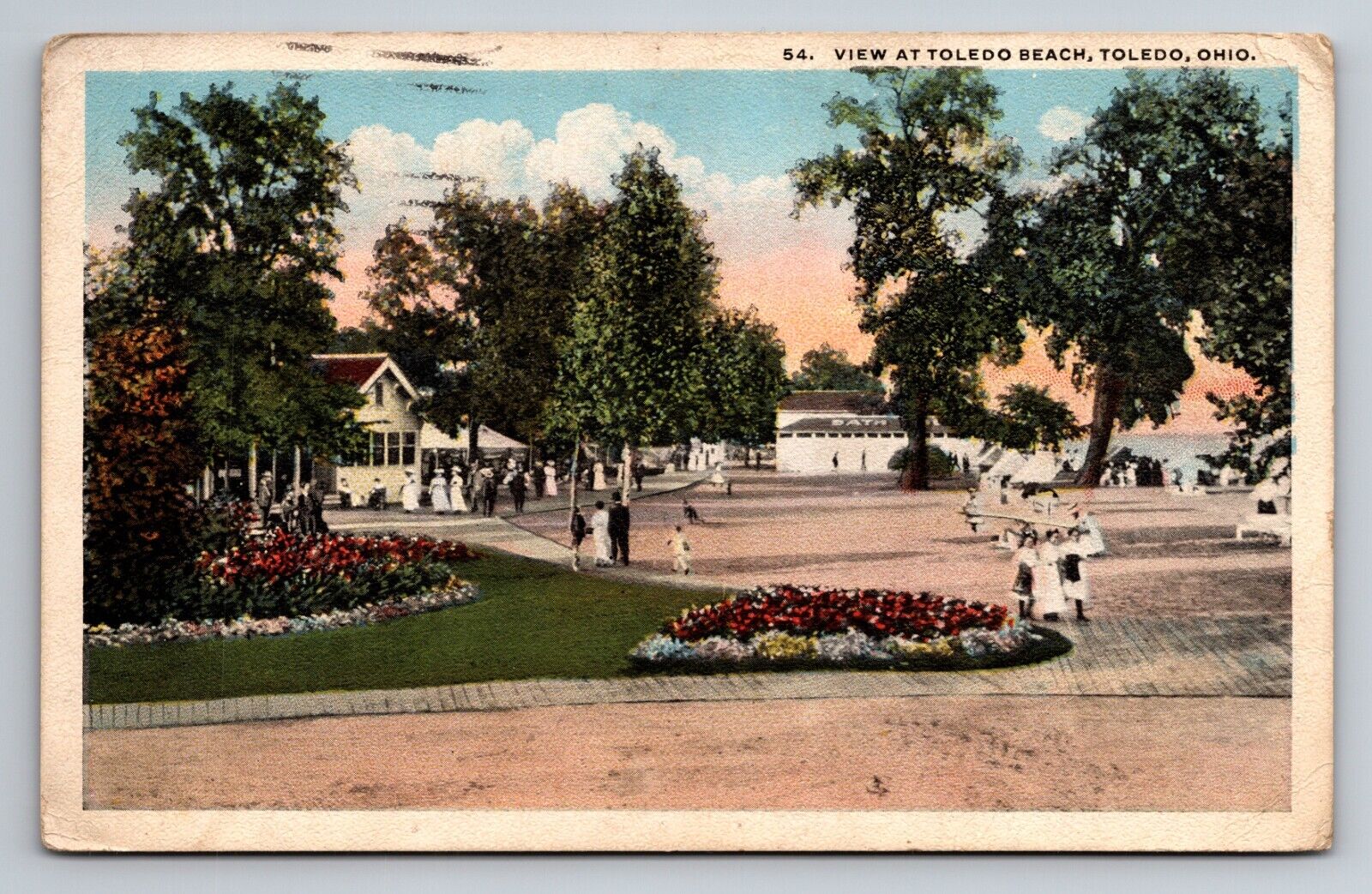 View At Toledo Beach Ohio Vintage Posted Postcard