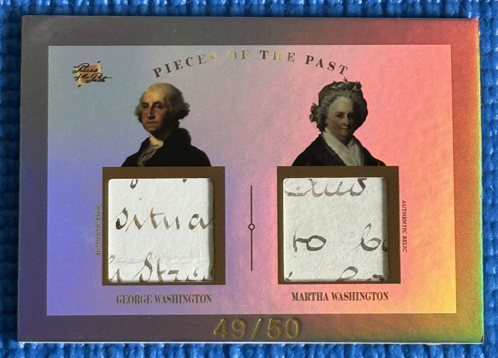 George / Martha Washington 2023 Pieces of the Past Dual Handwritten Relic 49/50