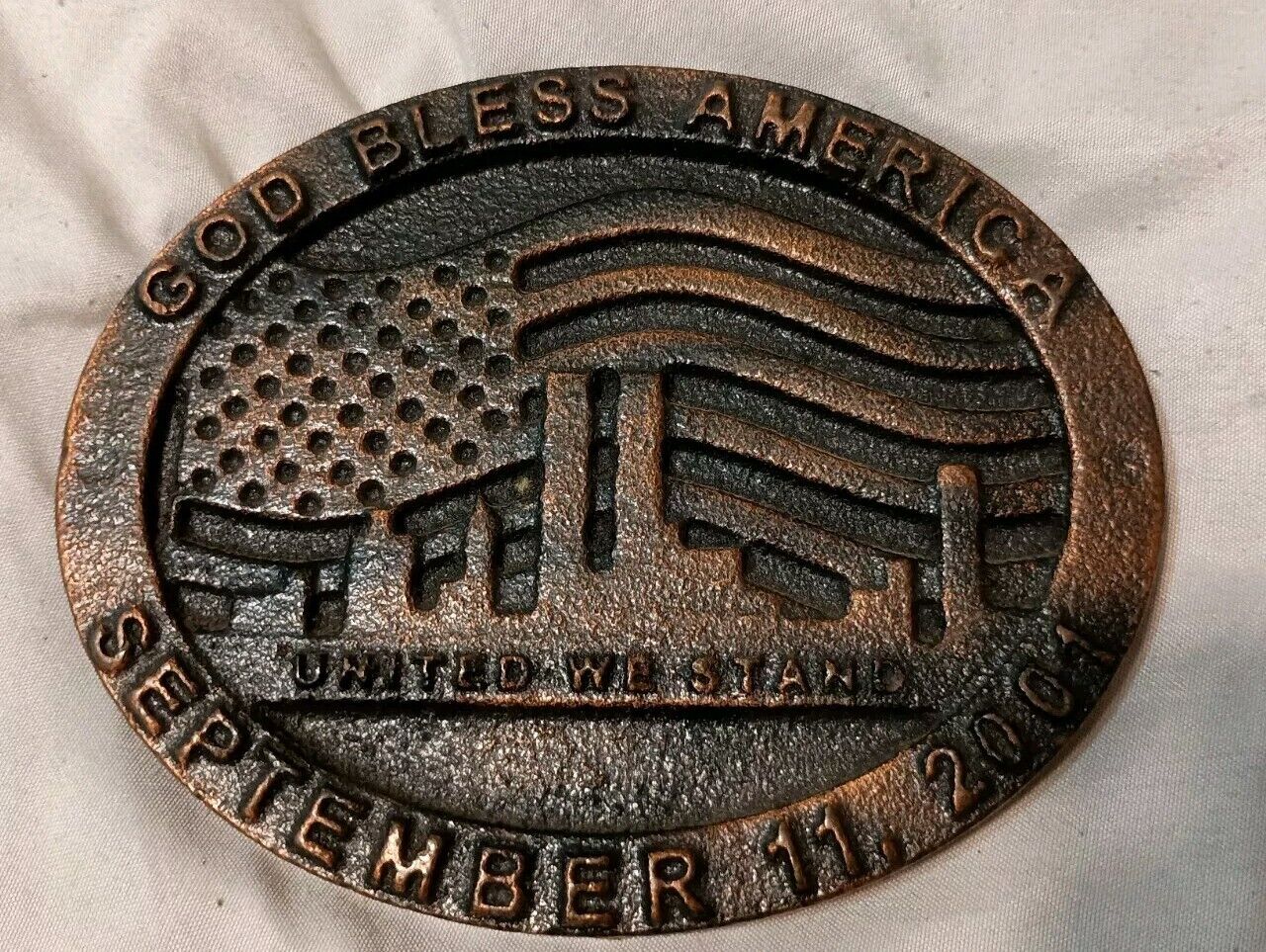 WTC September 11th Medallion Recycled Steel From The World Trade Center 