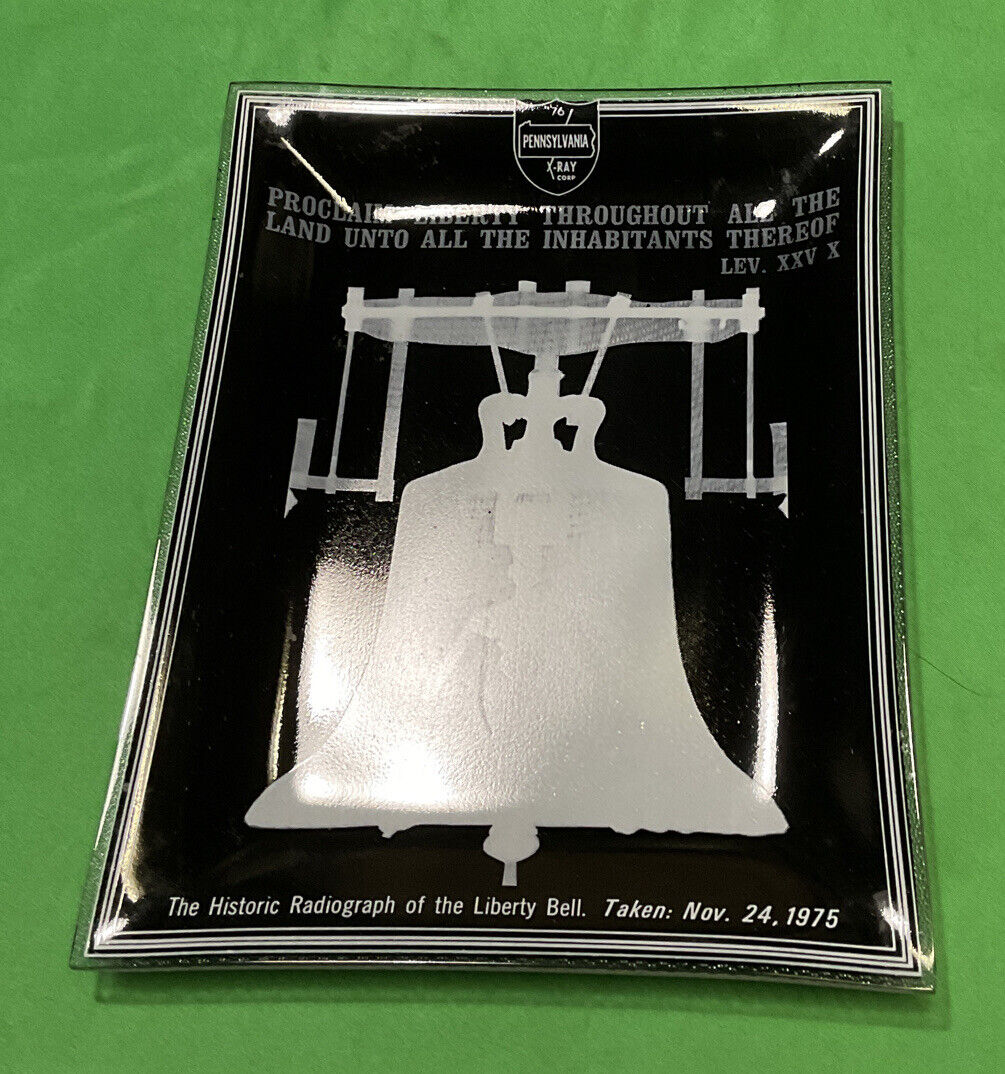 VTGPhiladelphia Liberty Bell Radiograph Pennsylvania X-ray CORP 1976 Glass