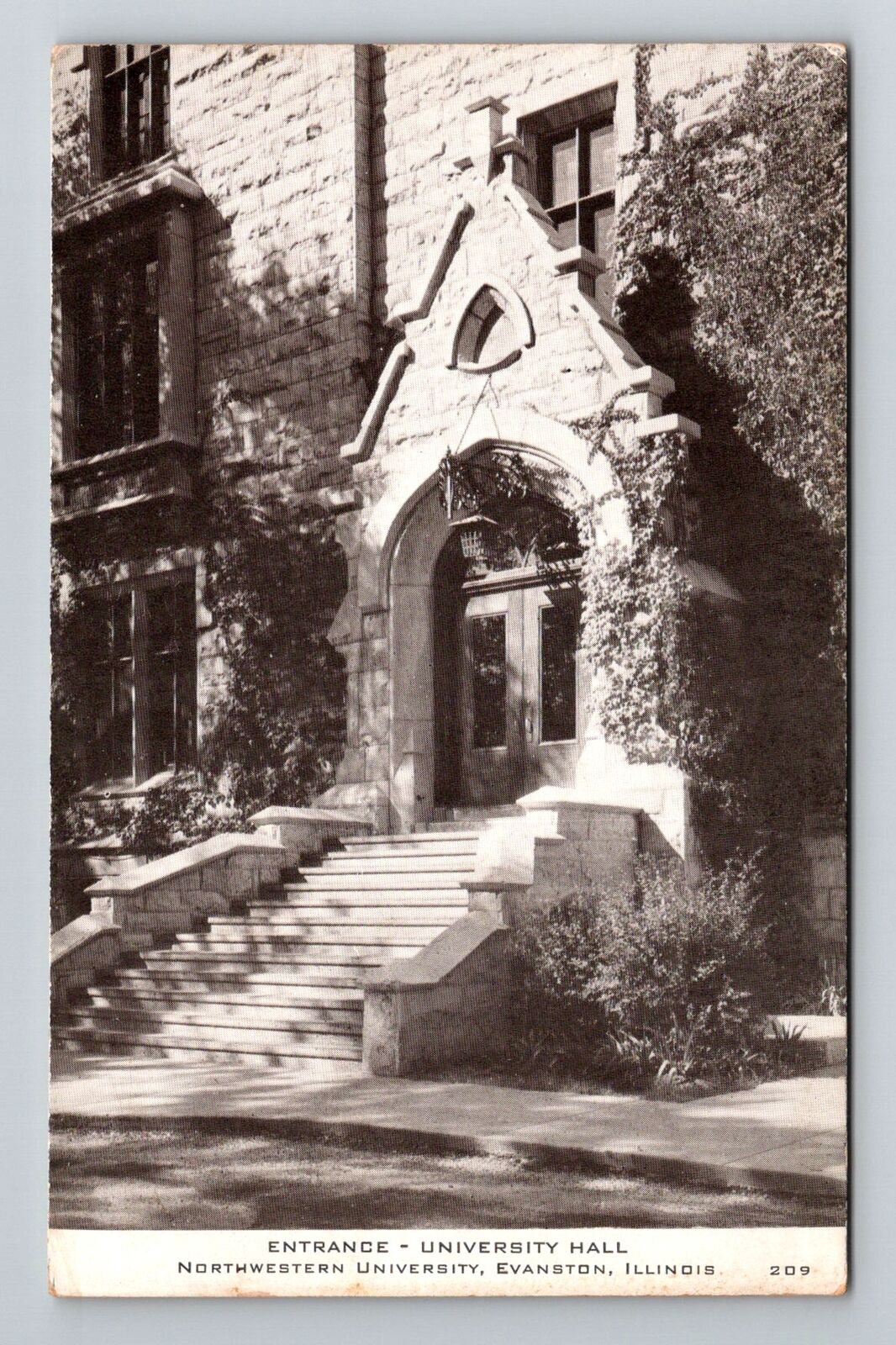 Evanston, IL-Illinois, Northwestern University Entrance, Vintage Postcard