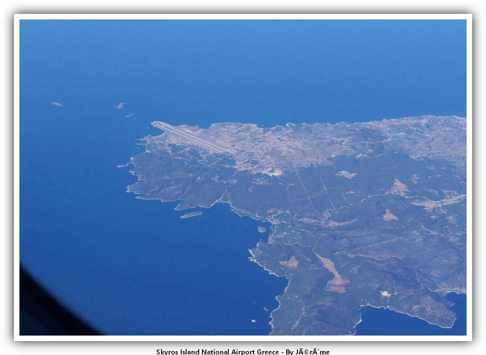 Skyros Island National Airport Greece Airport Postcard
