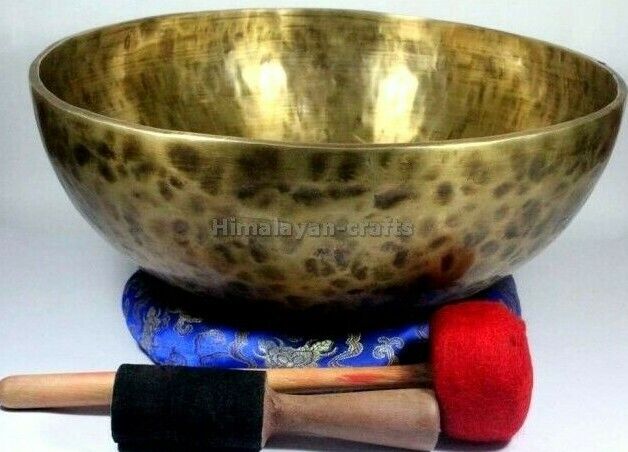 15 inch Tiger Eye Antique Singing Bowl - Sound healing large Bowls For Chakra 