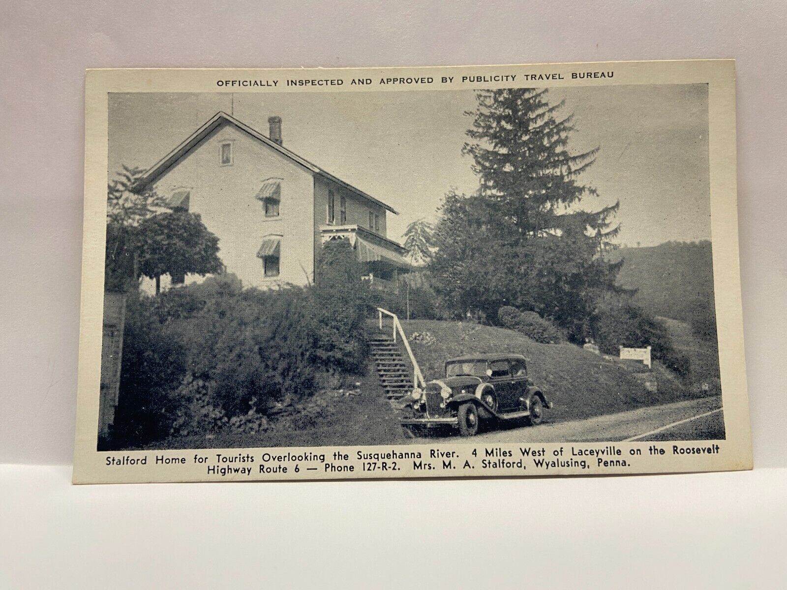 Wyalusing PA - Stalford Home For Tourists RPPC Vintage Antique Postcard