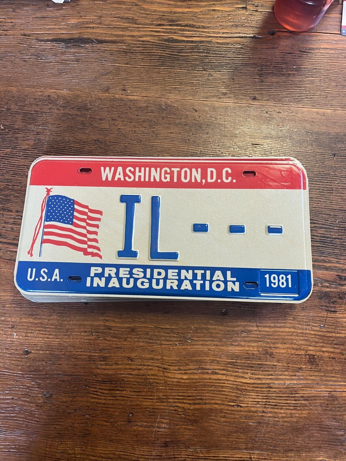 1981 Washington DC License Plate Presidential Inauguration 1981 USA NEW #IL---