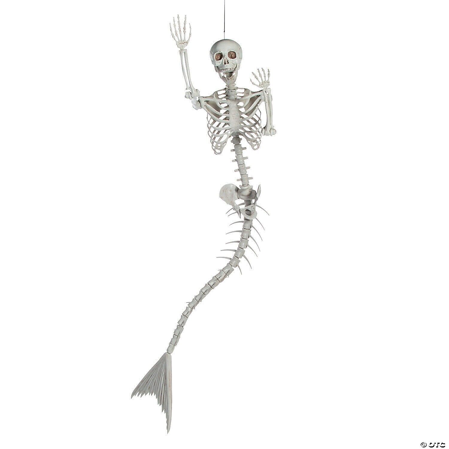 6 Ft Life-Size Original Mermaid Skeleton Halloween Decoration