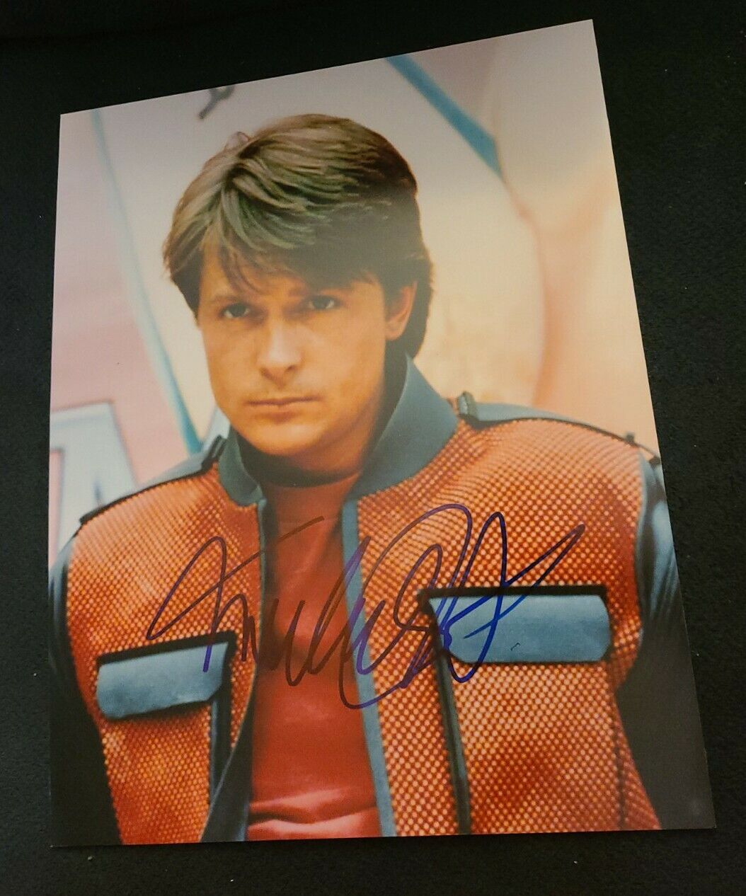 MICHAEL J FOX SIGNED 11X14 PHOTO BACK TO THE FUTURE MARTY MCFLY C W/COAPROOF WOW