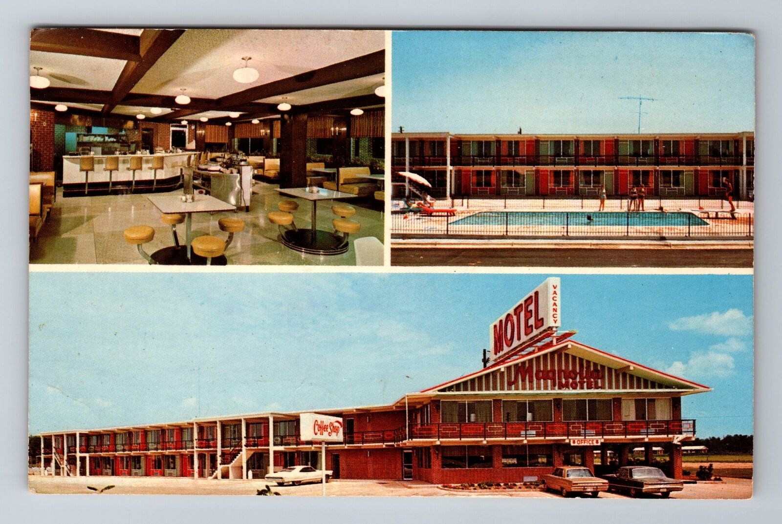 Byron GA-Georgia, Magnolia Plaza Motel Coffee Shop, Advertising Vintage Postcard