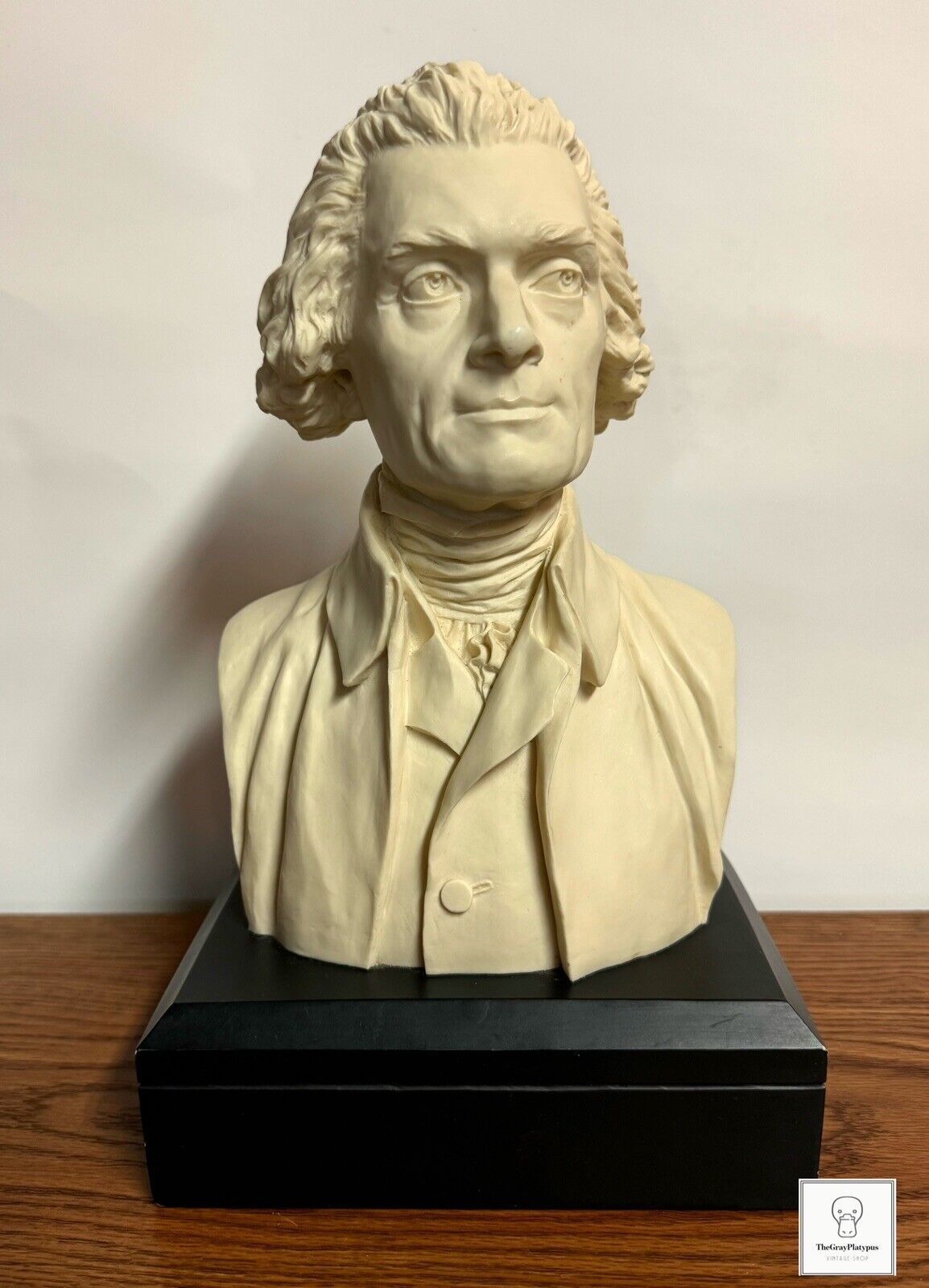 Large Bust of Thomas Jefferson by Houdon/Resin/1998 Design Masters/Vintage/11.5”