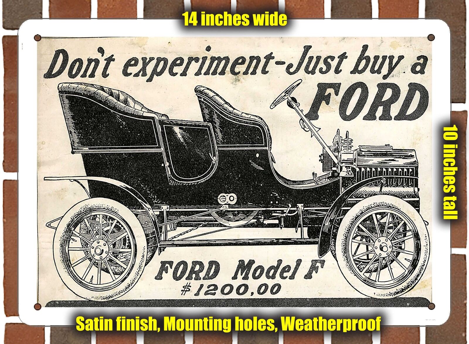 METAL SIGN - 1905 Ford Vintage Ad 04