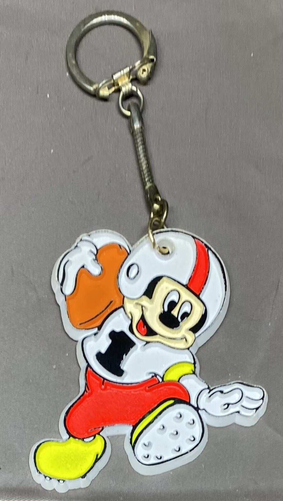 Vintage Disney Mickey Mouse Football Keychain