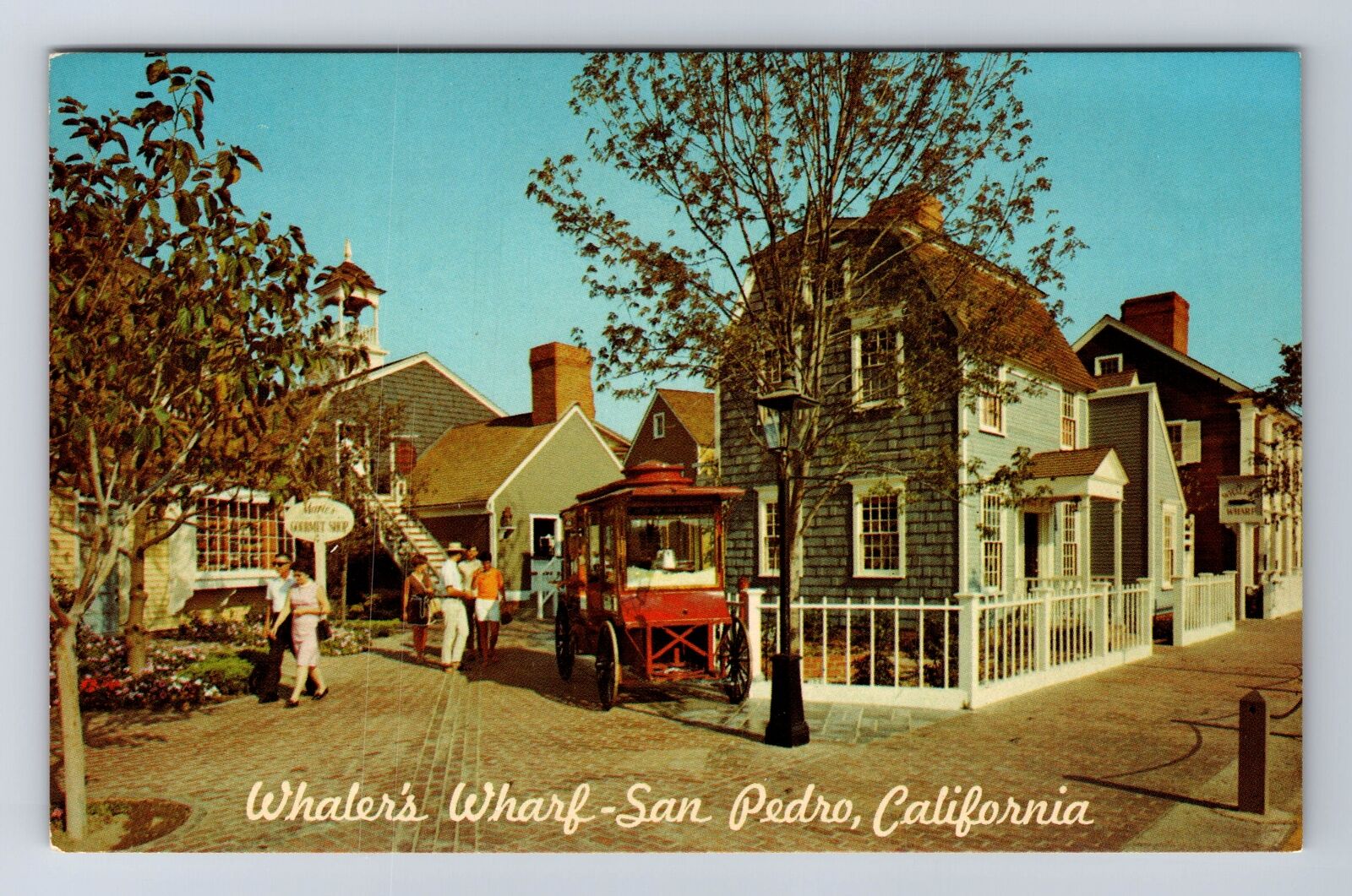 San Pedro CA-California Entrance Whaler's Wharf, Ports Of Call, Vintage Postcard