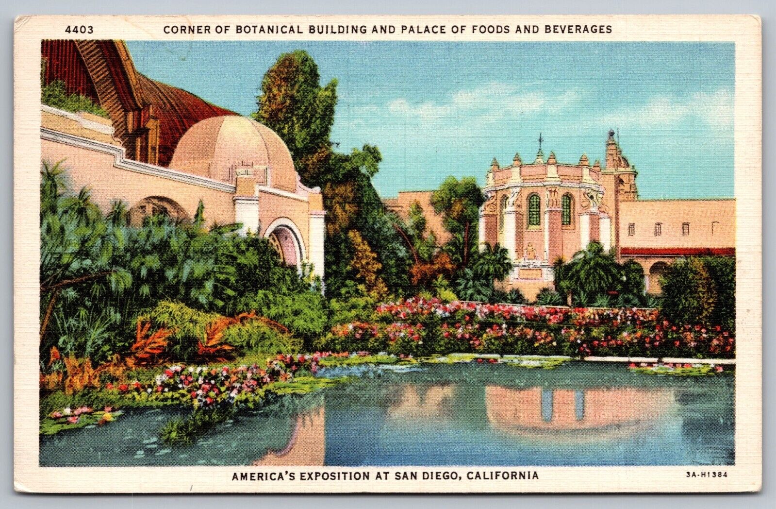 America's Exposition at San Diego California c1935 Vintage Linen Postcard