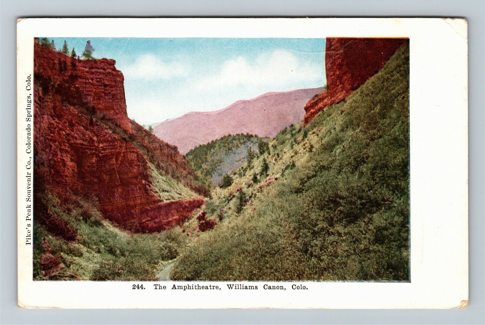 Williams Canon, CO-Colorado, The Amphitheatre, Vintage Postcard